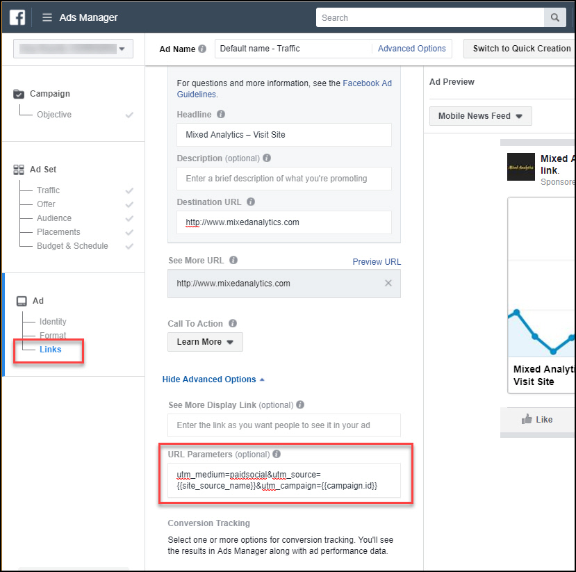 Tracking Facebook Ads in Google Analytics