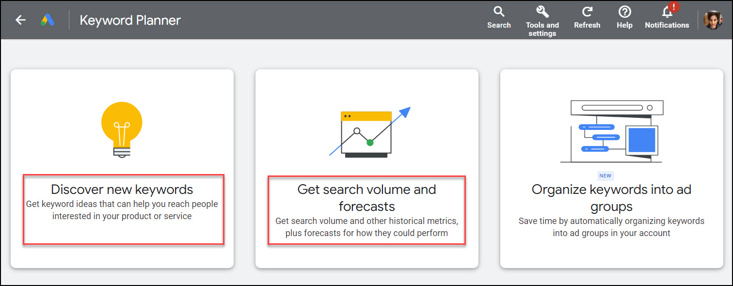 Ads google hot sale keyword planner