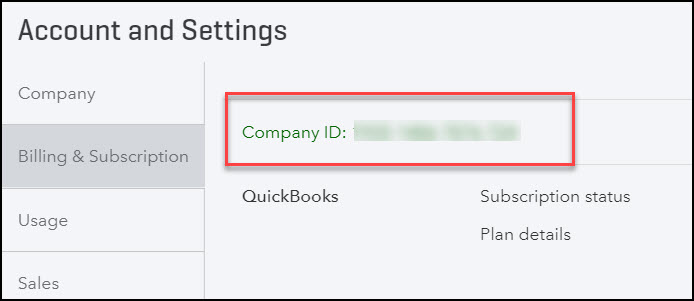 Quickbooks Google Sheets Integration - Company ID